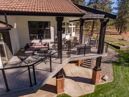 72 ft. Deck Cable Railing, 42 in. Face Mount, Black , Stainless