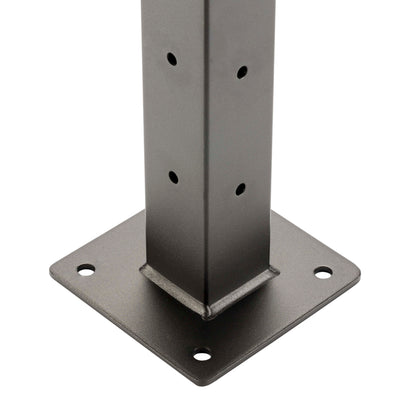 36", Base Mount, Corner, Stainless Post, Bronze