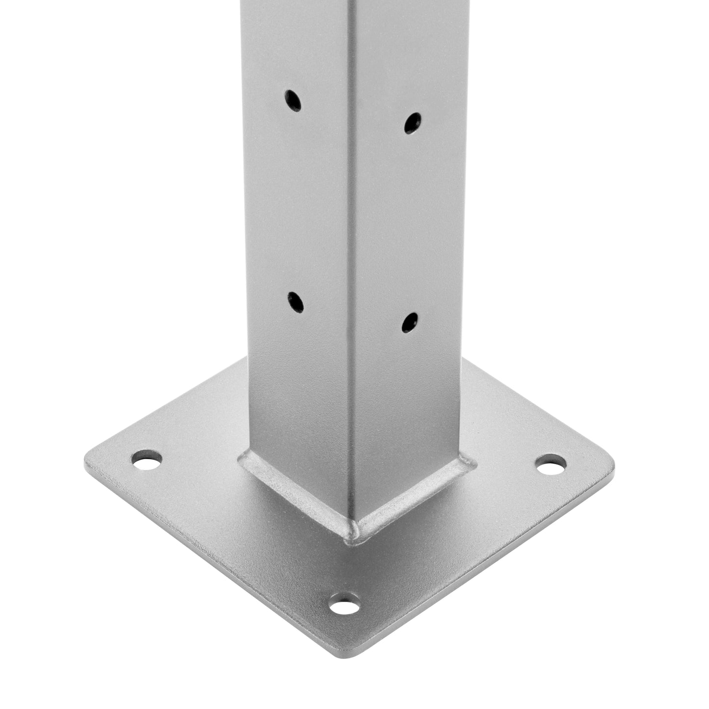 42", Base Mount, Corner, Zinc Post, Grey