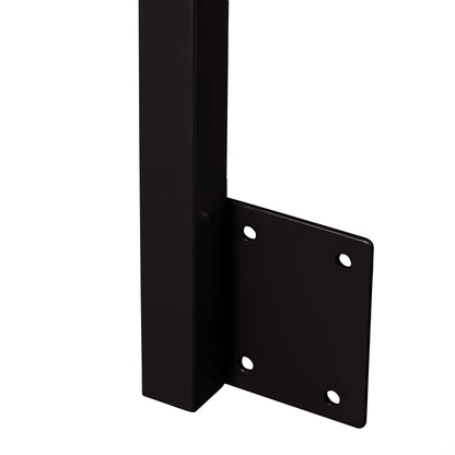42", Fascia Mount, Corner, Stainless Post, White