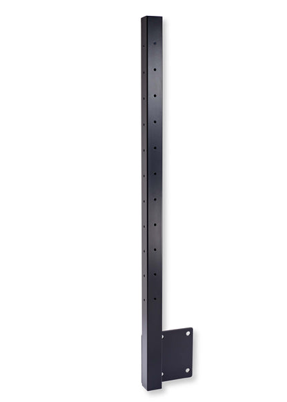 36", Fascia Mount, Corner, Stainless Post, Black