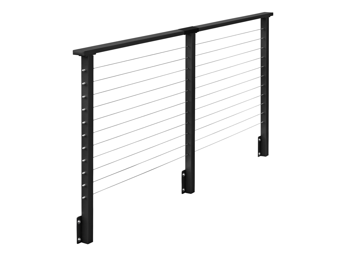 8 ft. Black Deck Cable Railing 36 in. Face Mount , Stainless