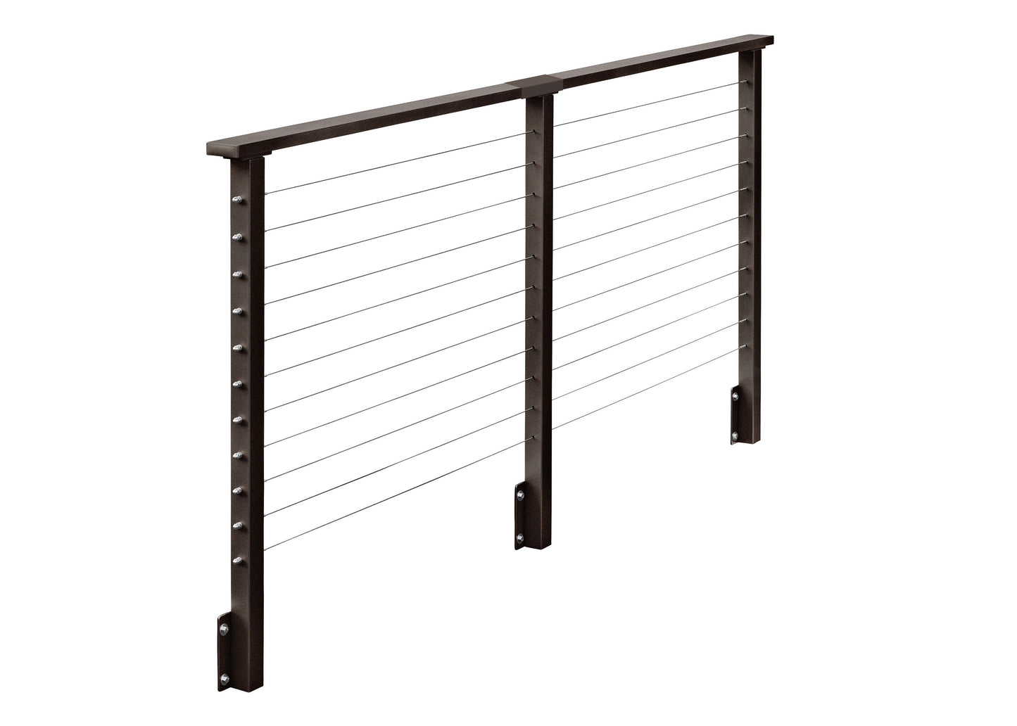 7 ft. Deck Cable Railing, 36 in. Face Mount, Bronze , Stainless