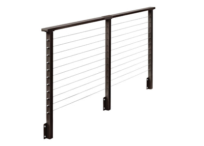 7 ft. Deck Cable Railing, 36 in. Face Mount, Bronze , Stainless