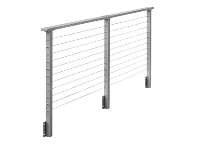 10 ft. Deck Cable Railing, 36 in. Face Mount, Grey