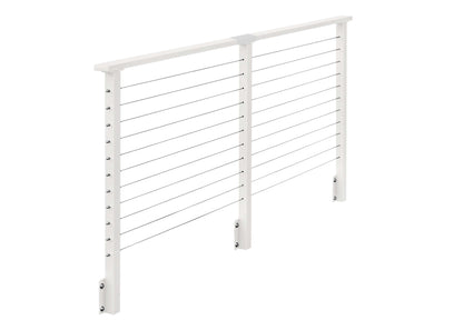 8 ft. Deck Cable Railing, 36 in. Face Mount, White , Stainless