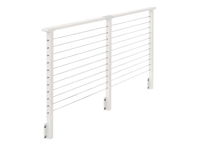 7 ft. Deck Cable Railing, 36 in. Face Mount, White