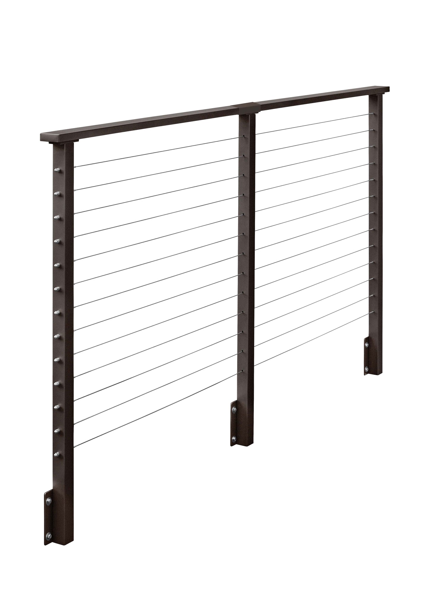 8 ft. Deck Cable Railing, 42 in. Face Mount in Bronze , Stainless