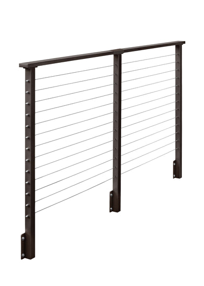 7 ft. Deck Cable Railing, 42 in. Face Mount in Bronze