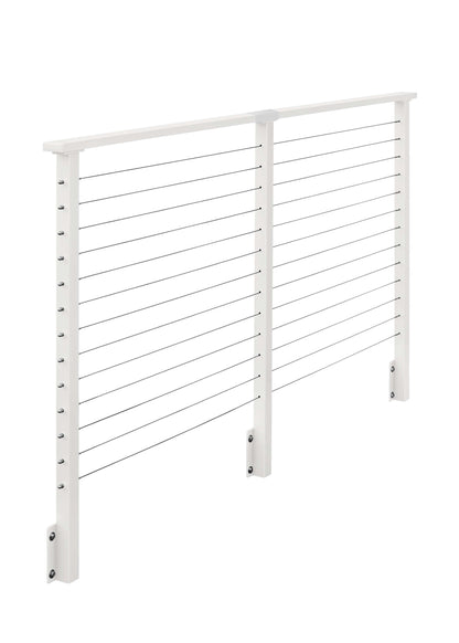 10 ft. Deck Cable Railing, 42 in. Face Mount in White