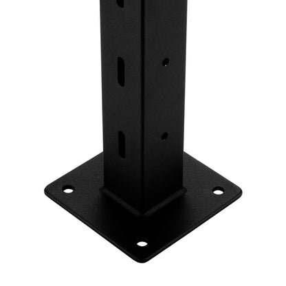 42", Base Mount, Transition, Stainless Post, Black