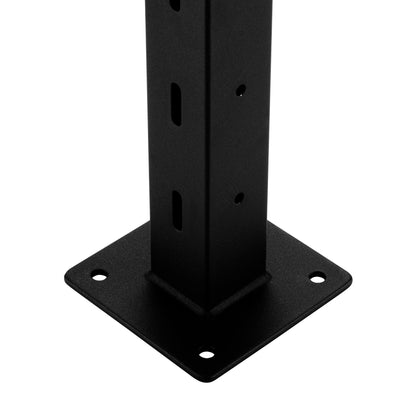 42", Base Mount, 36" Transition, Zinc Post, Black