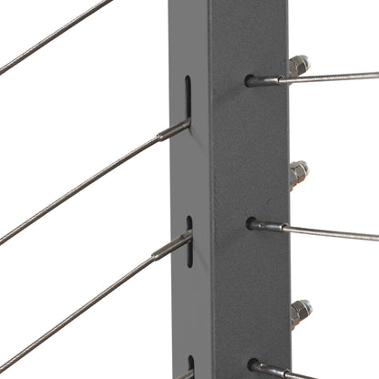 42", Base Mount, 36" Transition, Stainless Post, Grey