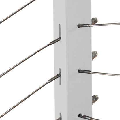 36", Base Mount, Transition, Zinc Post, White