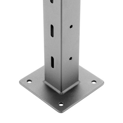 36", Base Mount, Transition, Stainless Post, Grey