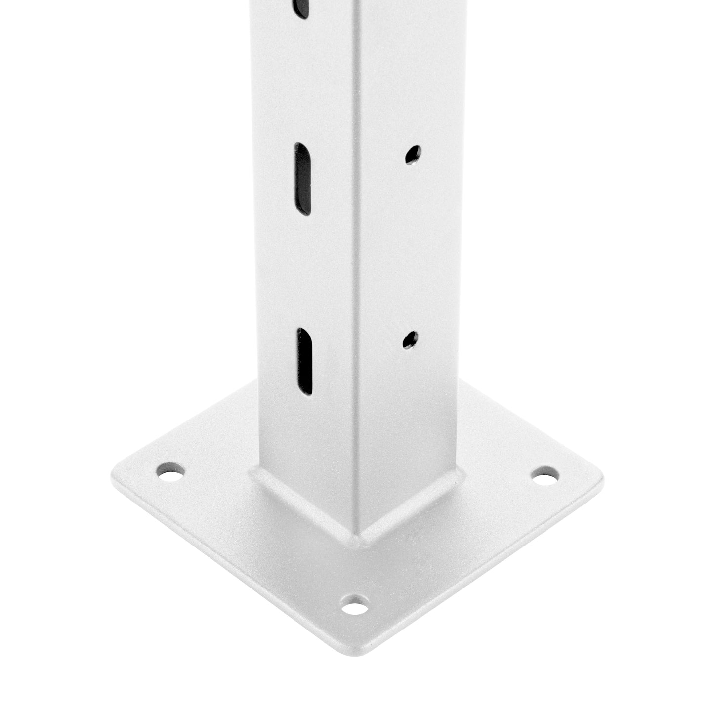 42", Base Mount, Transition, Stainless Post, White