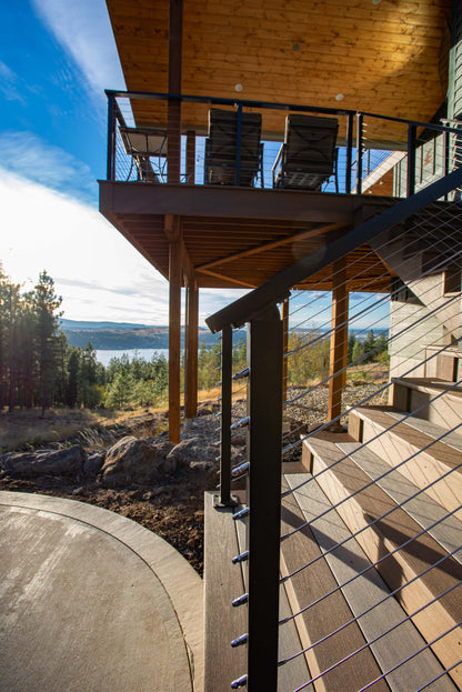 6 ft. Stair Cable Railing, 36 in. Base Mount, Grey