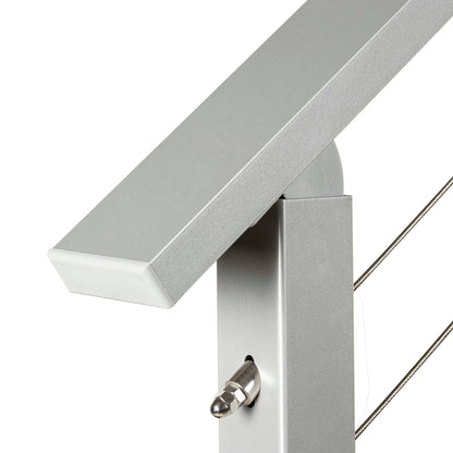 15 ft. Stair Cable Railing, 42 in. Face Mount, Grey , Stainless