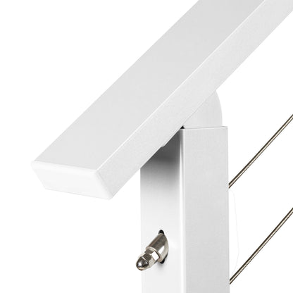6 ft. Stair Cable Railing, 42 in. Face Mount, White , Stainless
