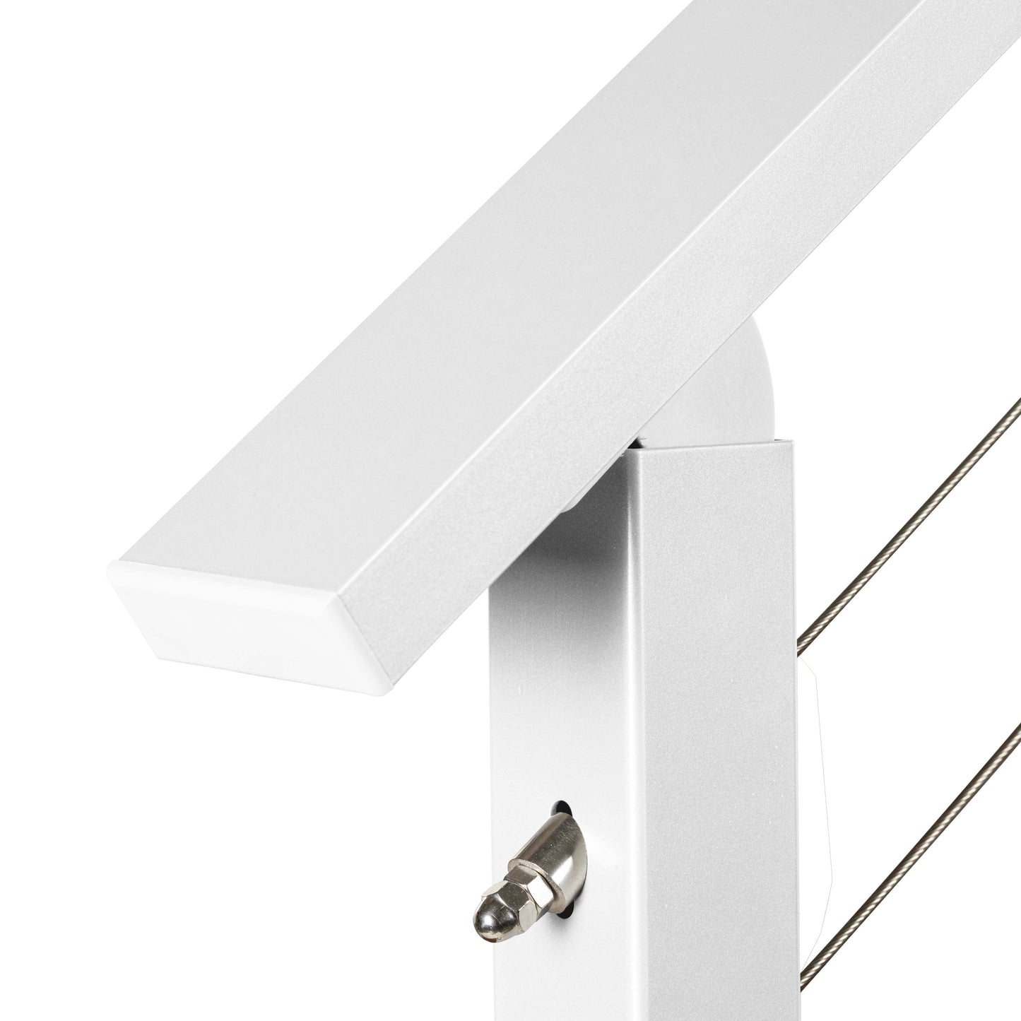 9 ft. Stair Cable Railing: 42 in. Face Mount: White , Stainless