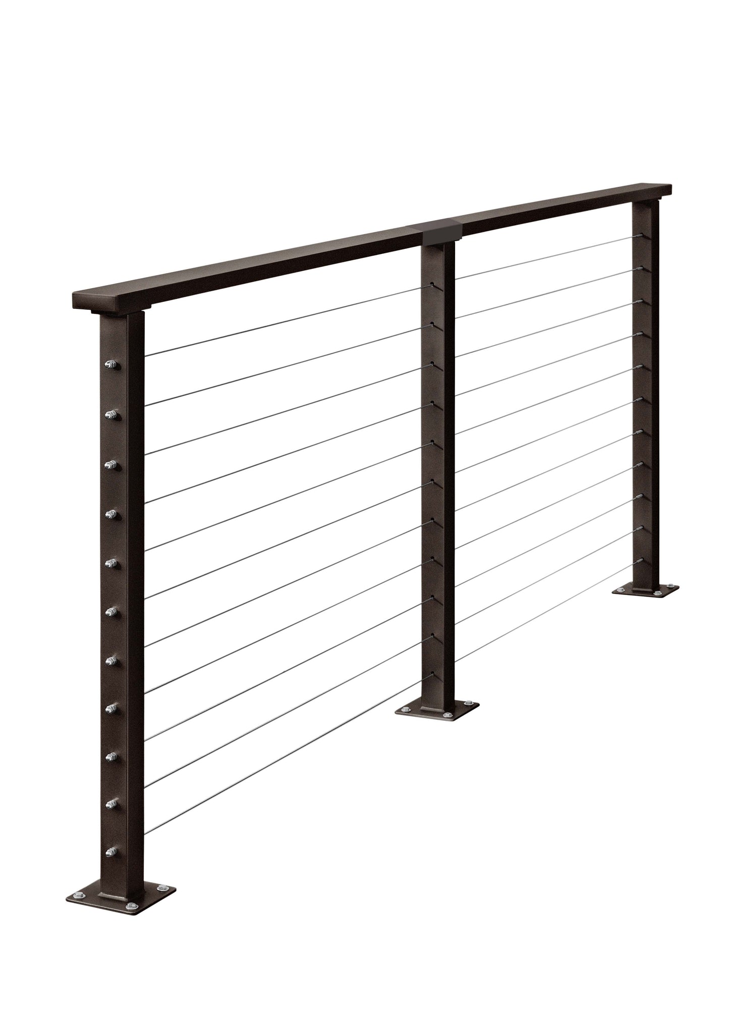 10 ft. Deck Cable Railing, 36 in. Base Mount in Bronze