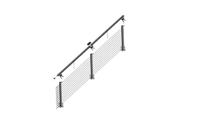 10 ft. Stair Cable Railing, 42 in. Base Mount, Grey
